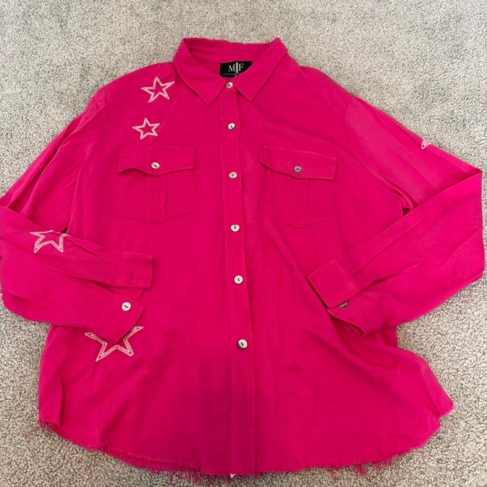 Moving Forward Designs Do Not Disturb Shirt Womens M Hot Pink Western Cowgirl